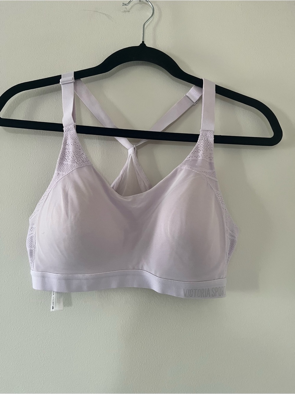 Victoria Sport Lavender Lace Mesh Strappy Lightweight Sports Bra 36B